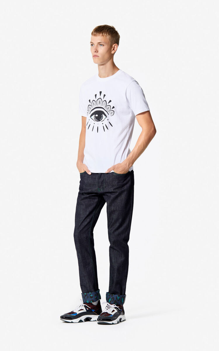 Kenzo Eye Print Cotton T Shirt SALE JandG Boutique