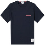 Thom Browne Rwb Pocket Trim Short-Sleeve Tee