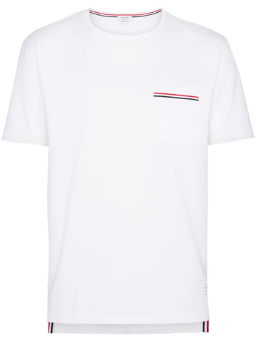 Thom Browne Rwb Pocket Trim Short-Sleeve Tee