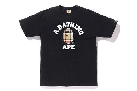 BAPE Check bape logo tee