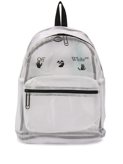 Off-White matte logo print backpack 20FW