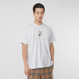 Burberry Deer Print Cotton Oversized T-shirt 80223701