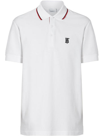 Burberry Icon Stripe Placket Cotton Piqué Polo Shirt