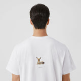 Burberry Deer Print Cotton Oversized T-shirt 80223701