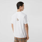 Burberry Deer Print Cotton Oversized T-shirt 80223701